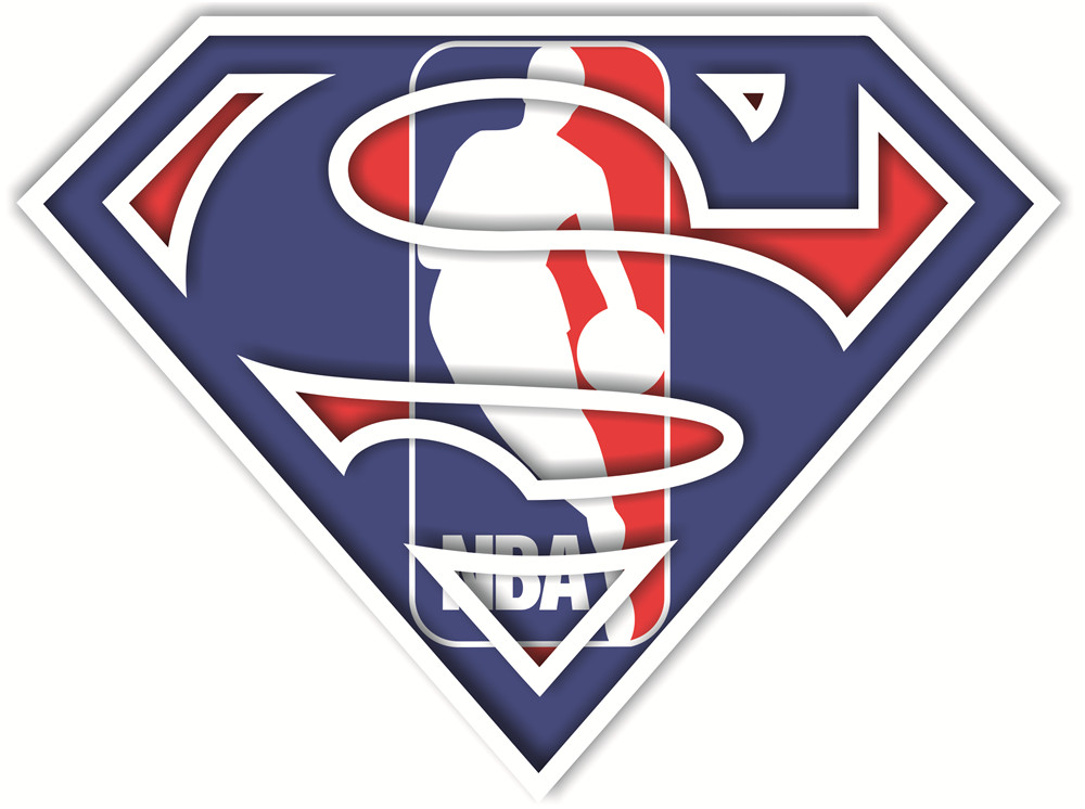 National Basketball Association superman iron on heat transfer